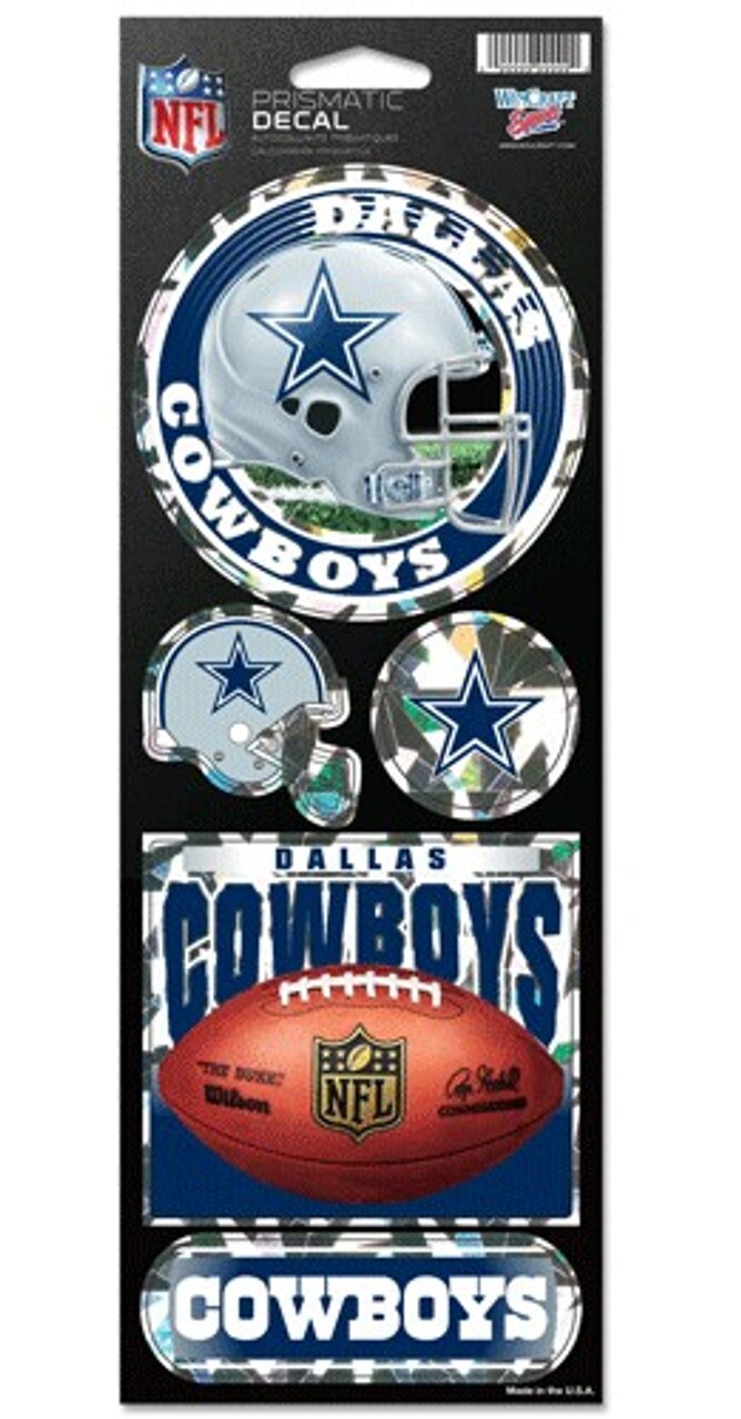 Wincraft NFL Dallas Cowboys Prismatic Stickers, Team Color, One Size